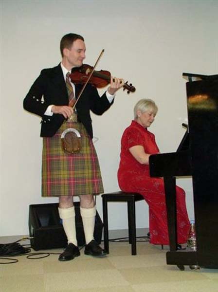 Keith Smith and Muriel Johnstone at the Ball in Hakone